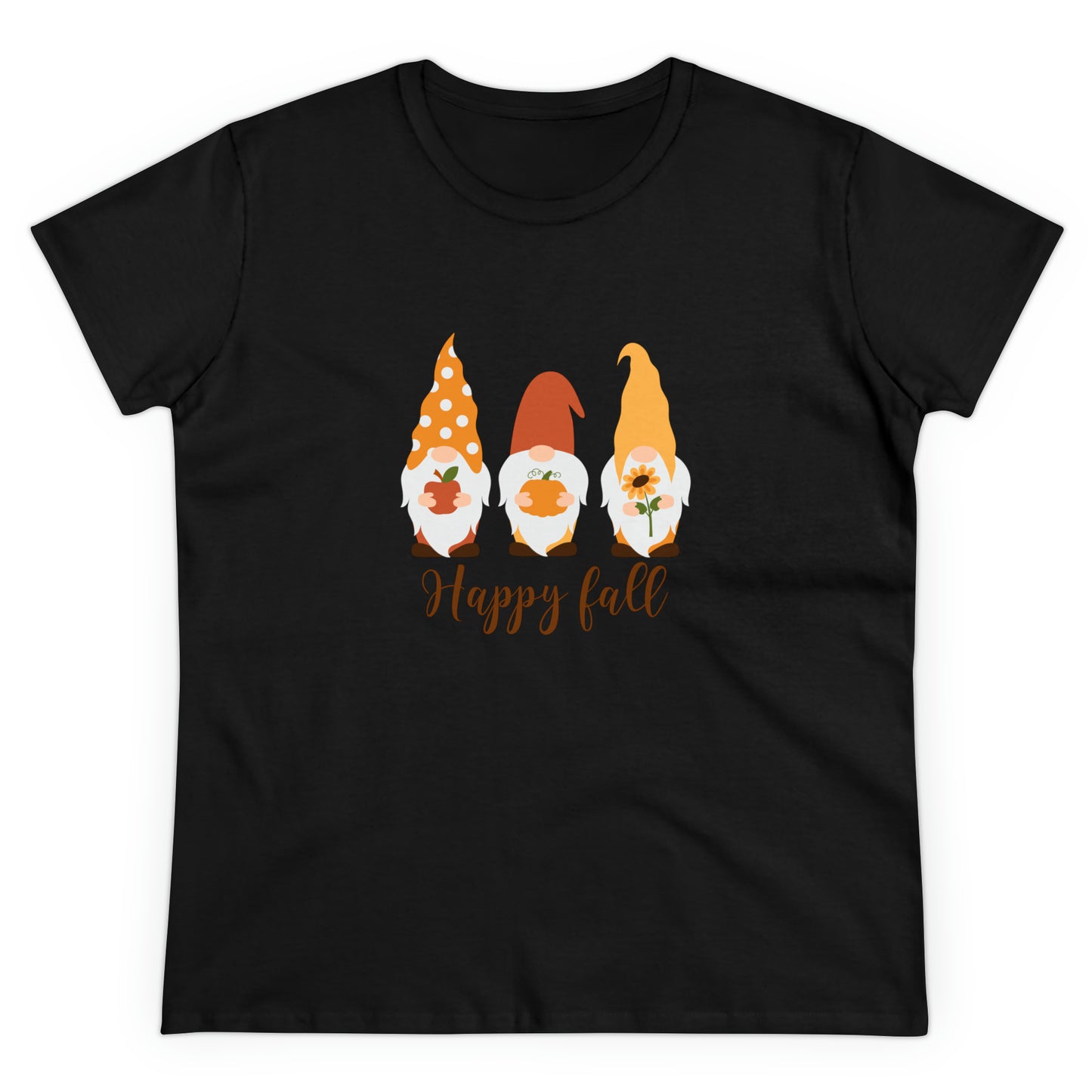 Happy Fall Gnomes - Women's Midweight Cotton Tee