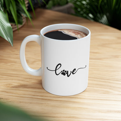 Love with paw - Ceramic Mug 11oz