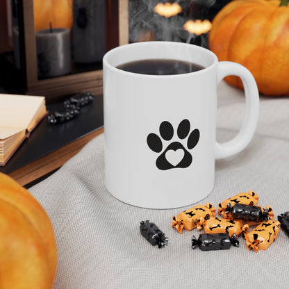 I Love My Dogs + Paw - Ceramic Mug 11oz