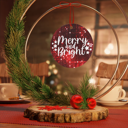 Merry and Bright Metal Ornaments