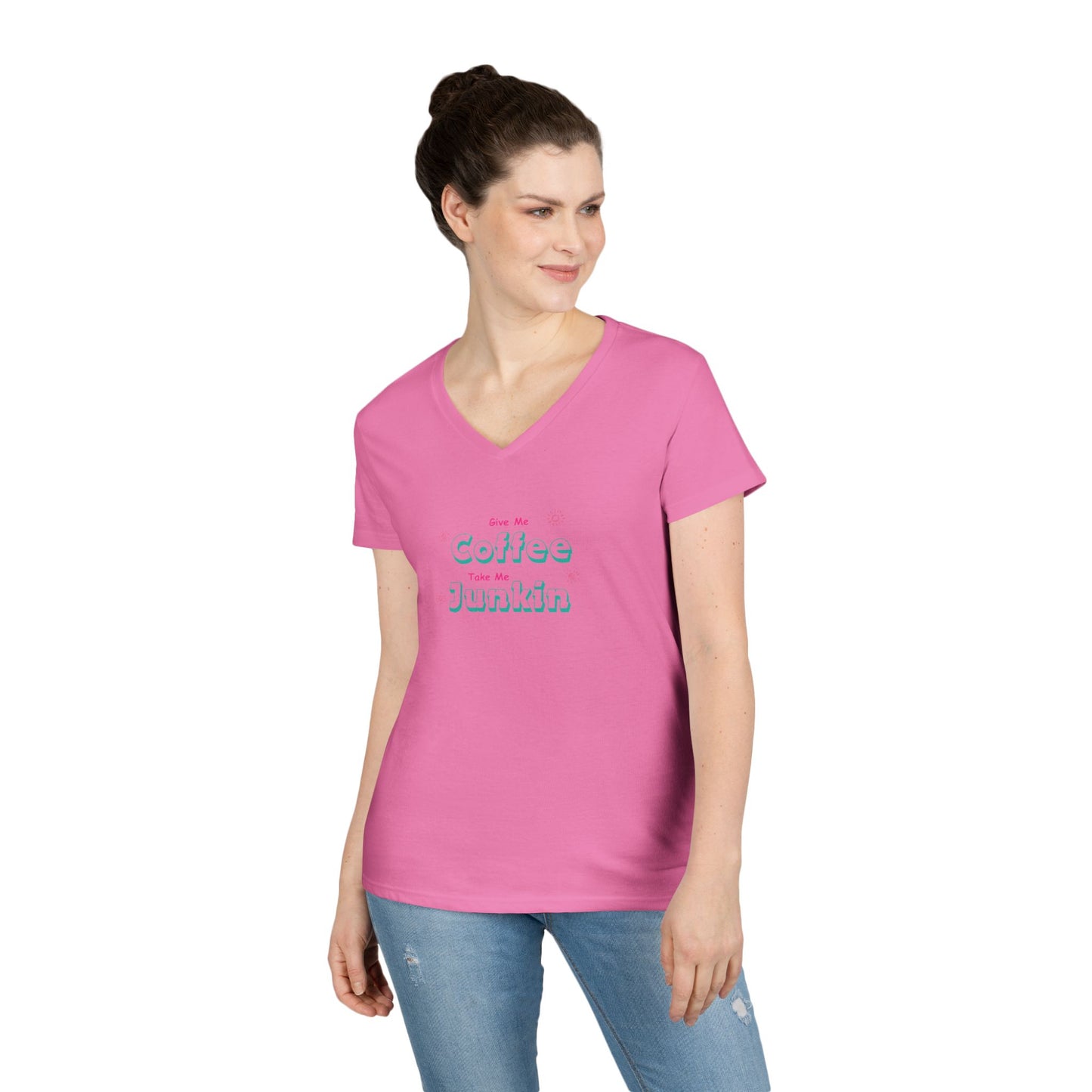 Coffee and Junkin' - Ladies' V-Neck T-Shirt