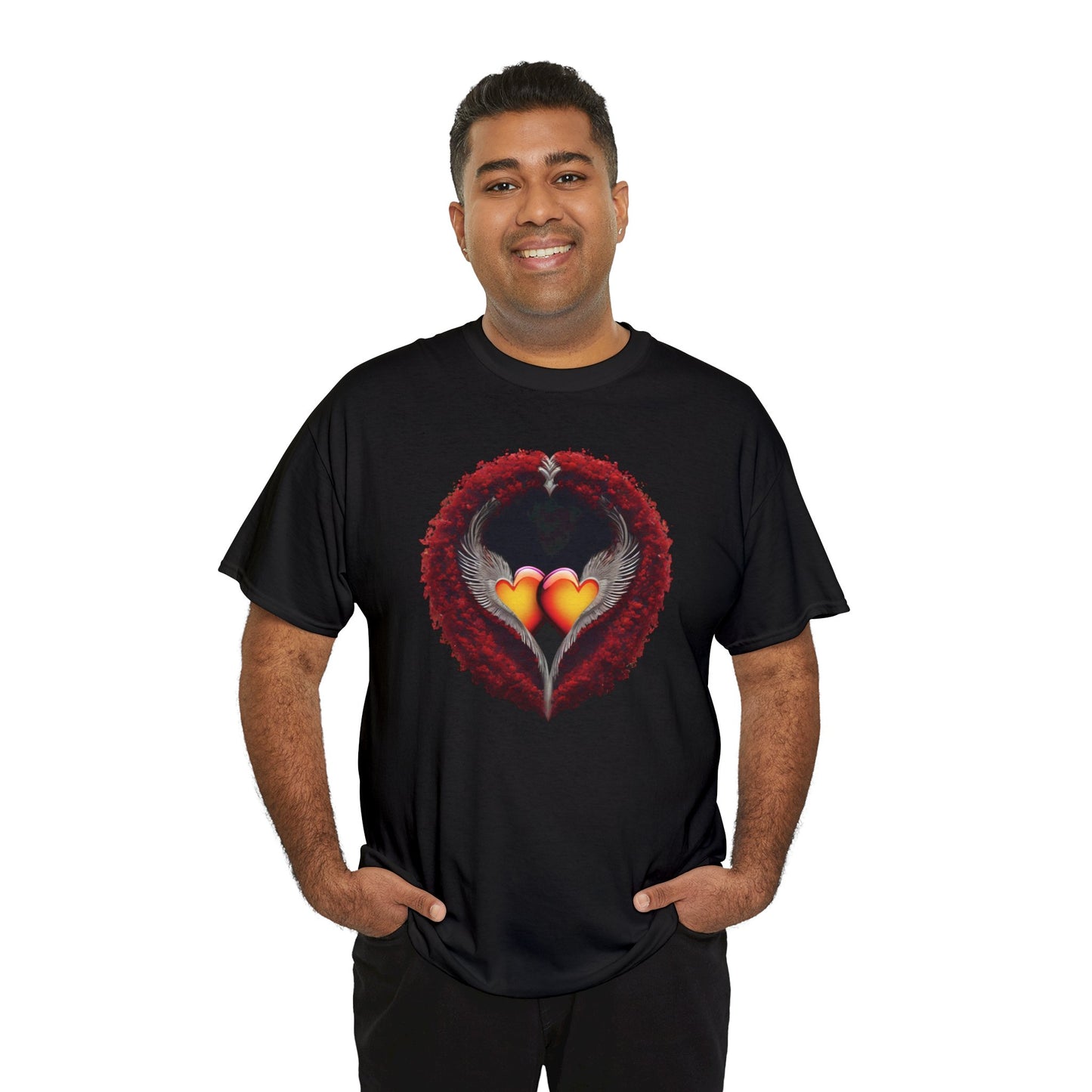 Hearts and Wings Unisex Heavy Cotton T-Shirt