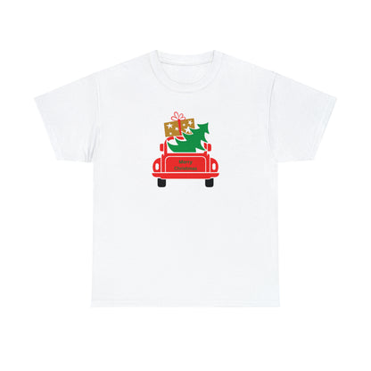 Merry Christmas Truck, Unisex Heavy Cotton Tee