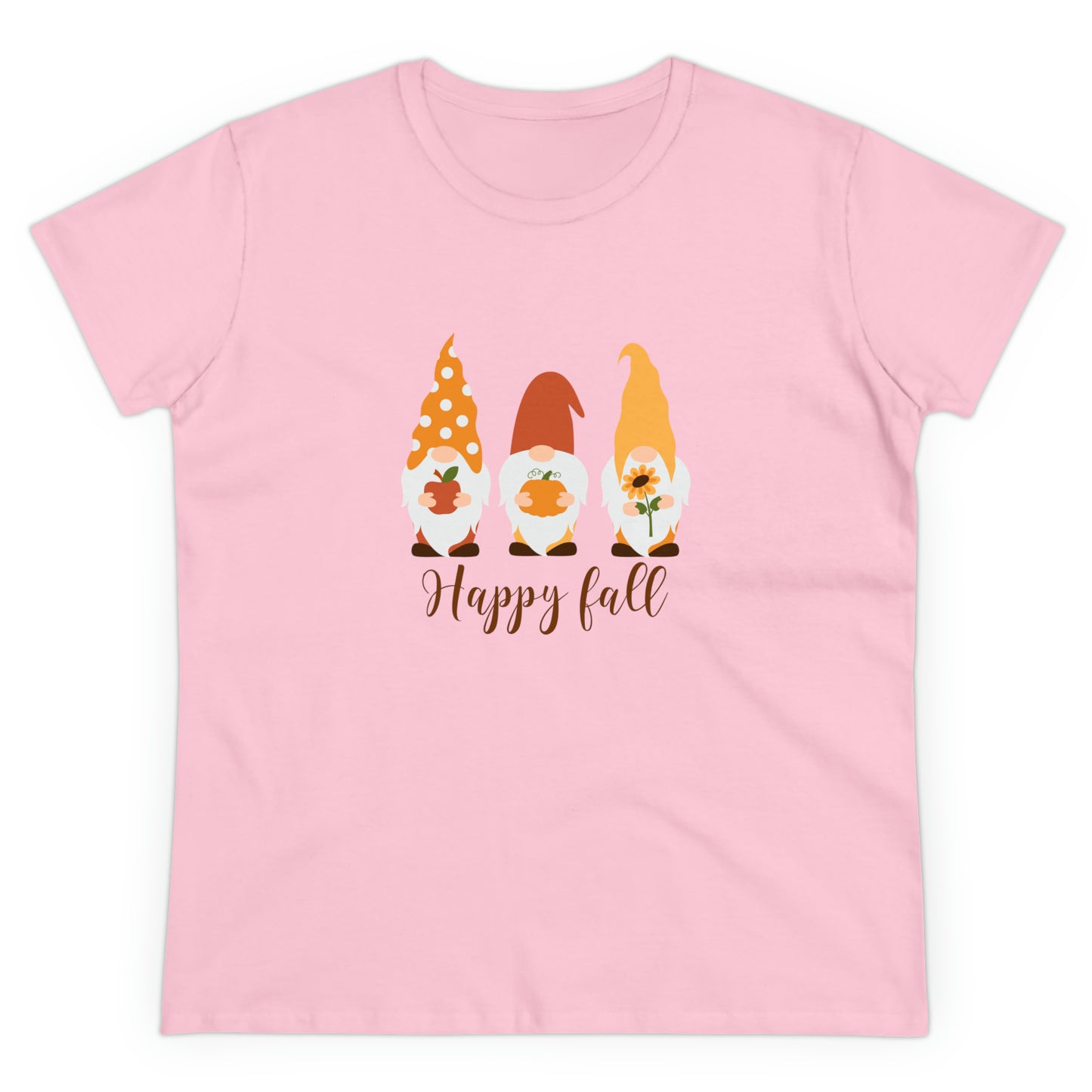 Happy Fall Gnomes - Women's Midweight Cotton Tee