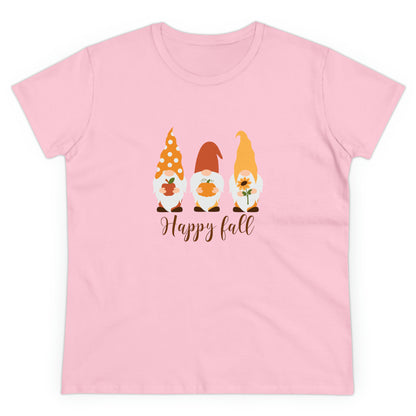 Happy Fall Gnomes - Women's Midweight Cotton Tee