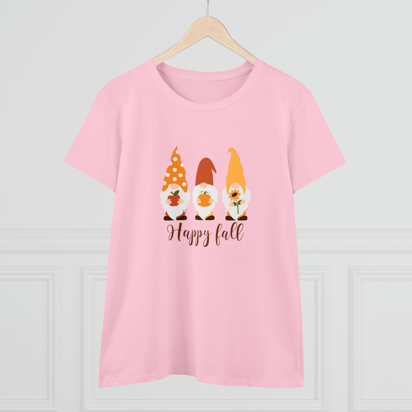 Happy Fall Gnomes - Women's Midweight Cotton Tee