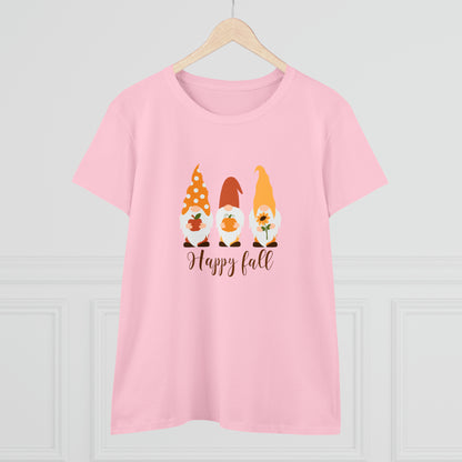 Happy Fall Gnomes - Women's Midweight Cotton Tee