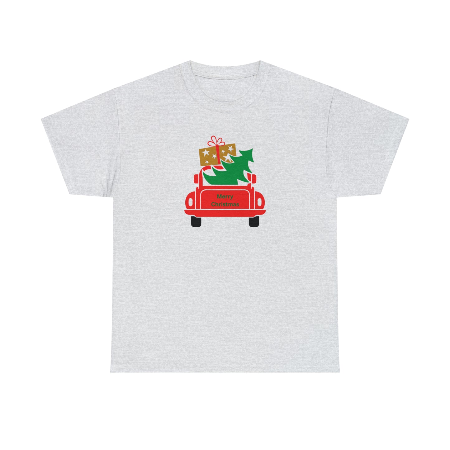 Merry Christmas Truck, Unisex Heavy Cotton Tee