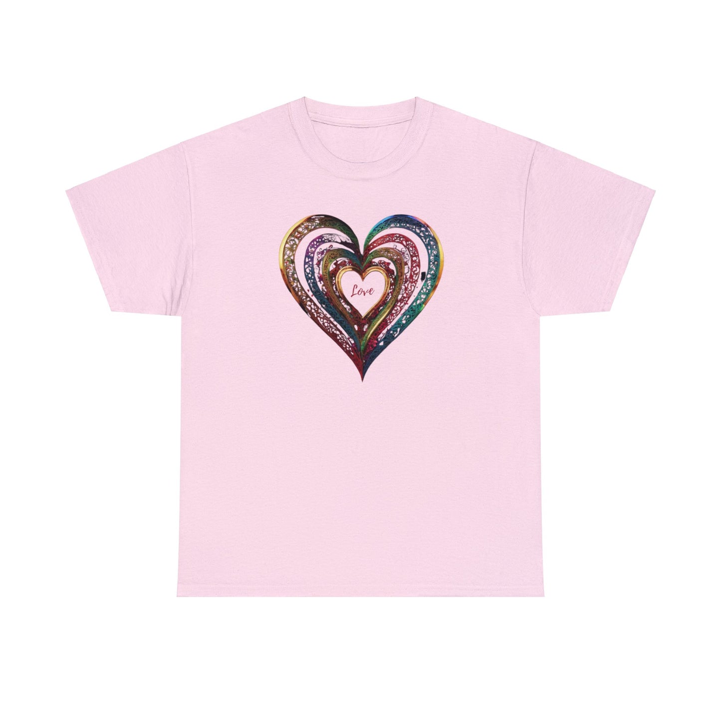 Love Heart Unisex Heavy Cotton T-Shirt