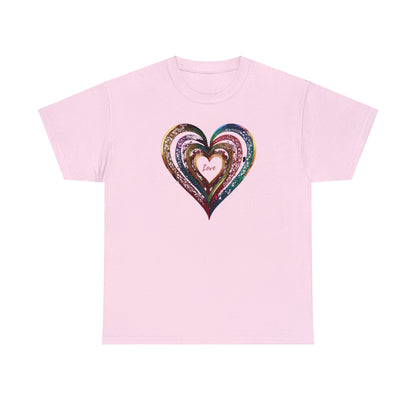 Love Heart Unisex Heavy Cotton T-Shirt