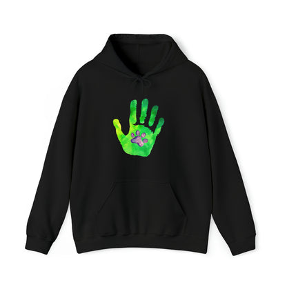 Hand and Paw print - Unisex Heavy Blend™ Hooded Sweatshirt