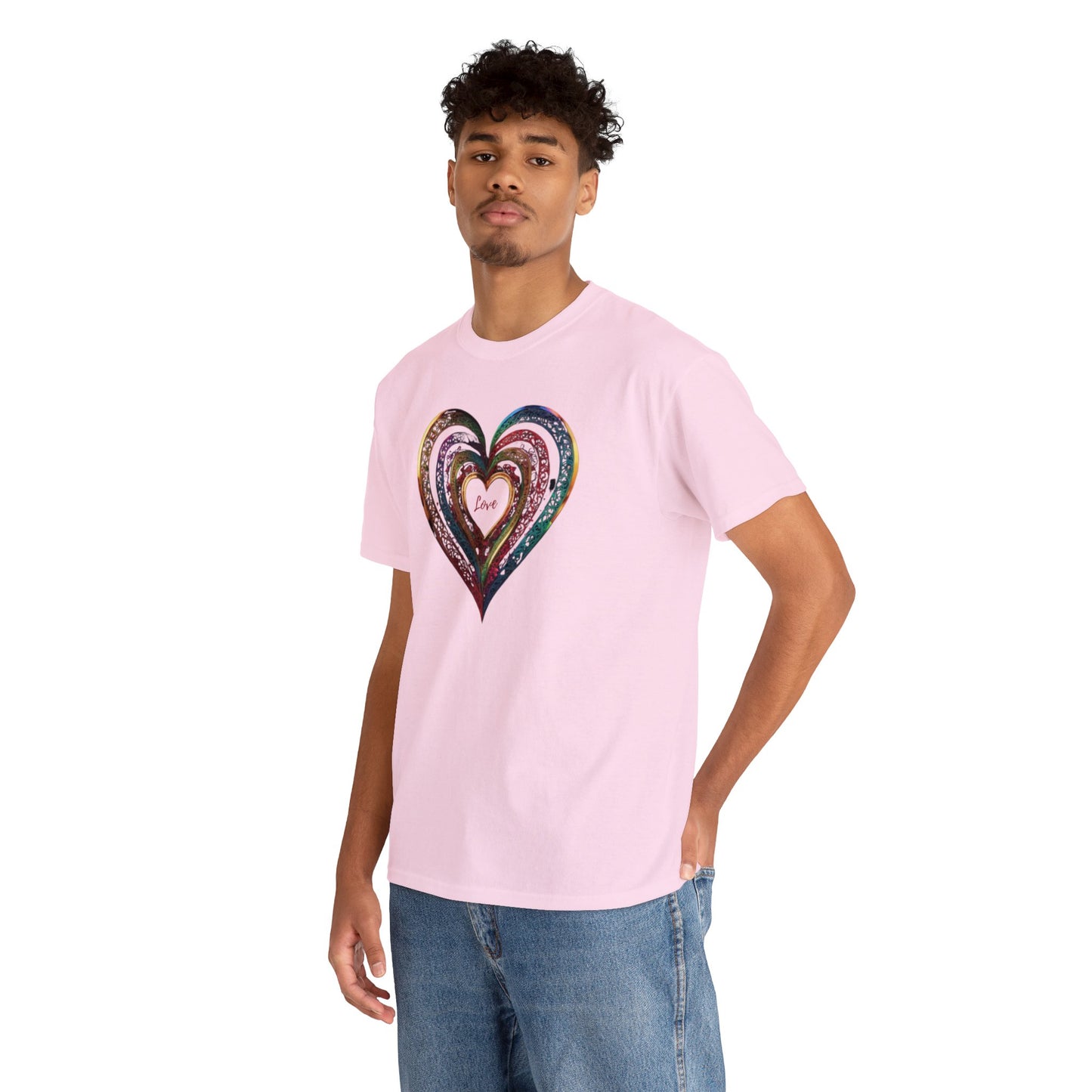 Love Heart Unisex Heavy Cotton T-Shirt