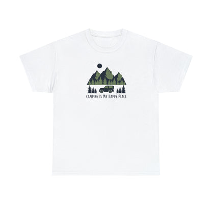 Camping Is My Happy Place Unisex Heavy Cotton Tee