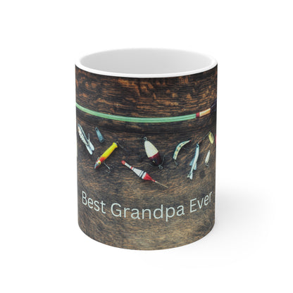 Fishing Best Grandpa Ever - Ceramic Mug 11oz