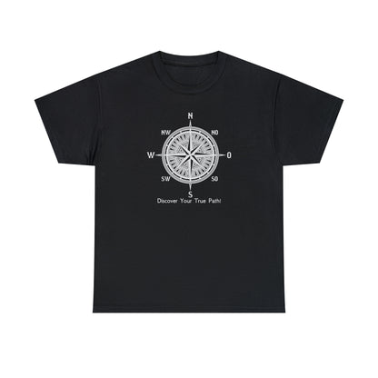 Compass, Discover Your True Path - Unisex Heavy Cotton Tee