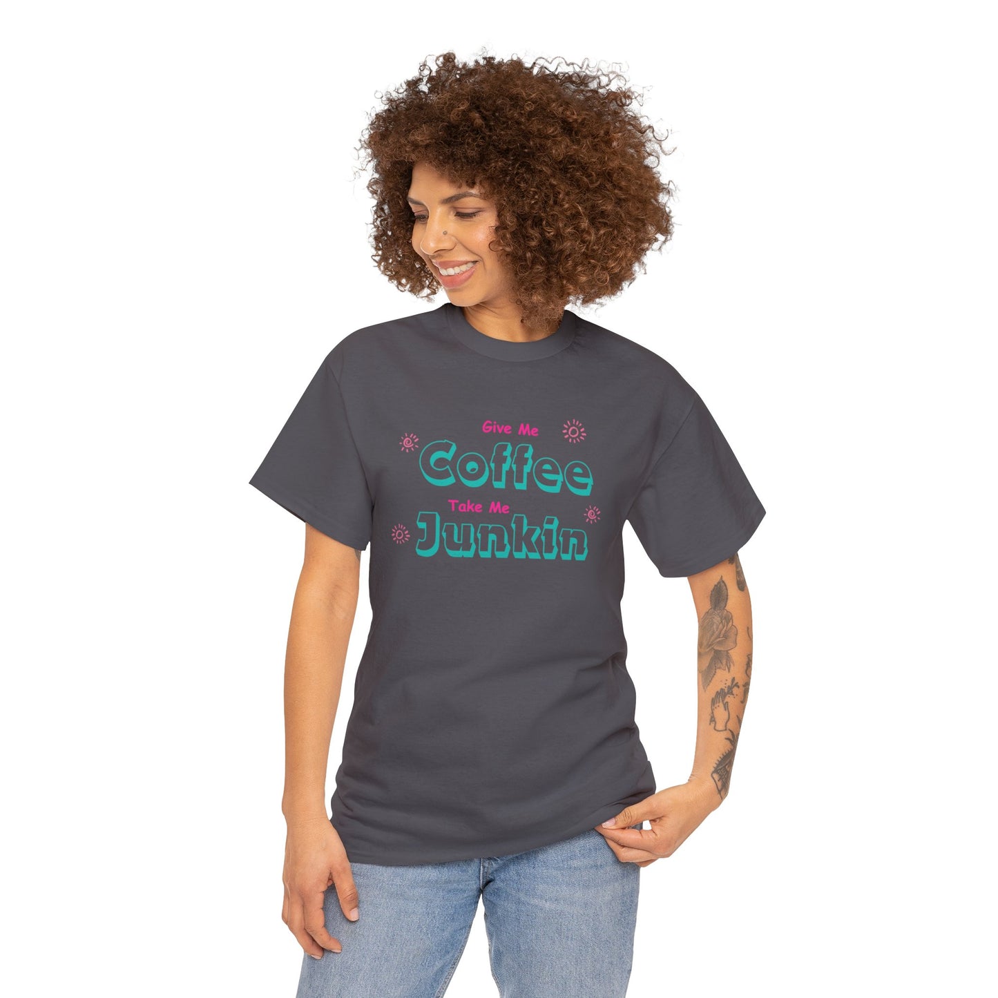 Coffee, Junkin, Unisex Heavy Cotton T-Shirt