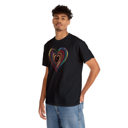 Love Heart Unisex Heavy Cotton T-Shirt