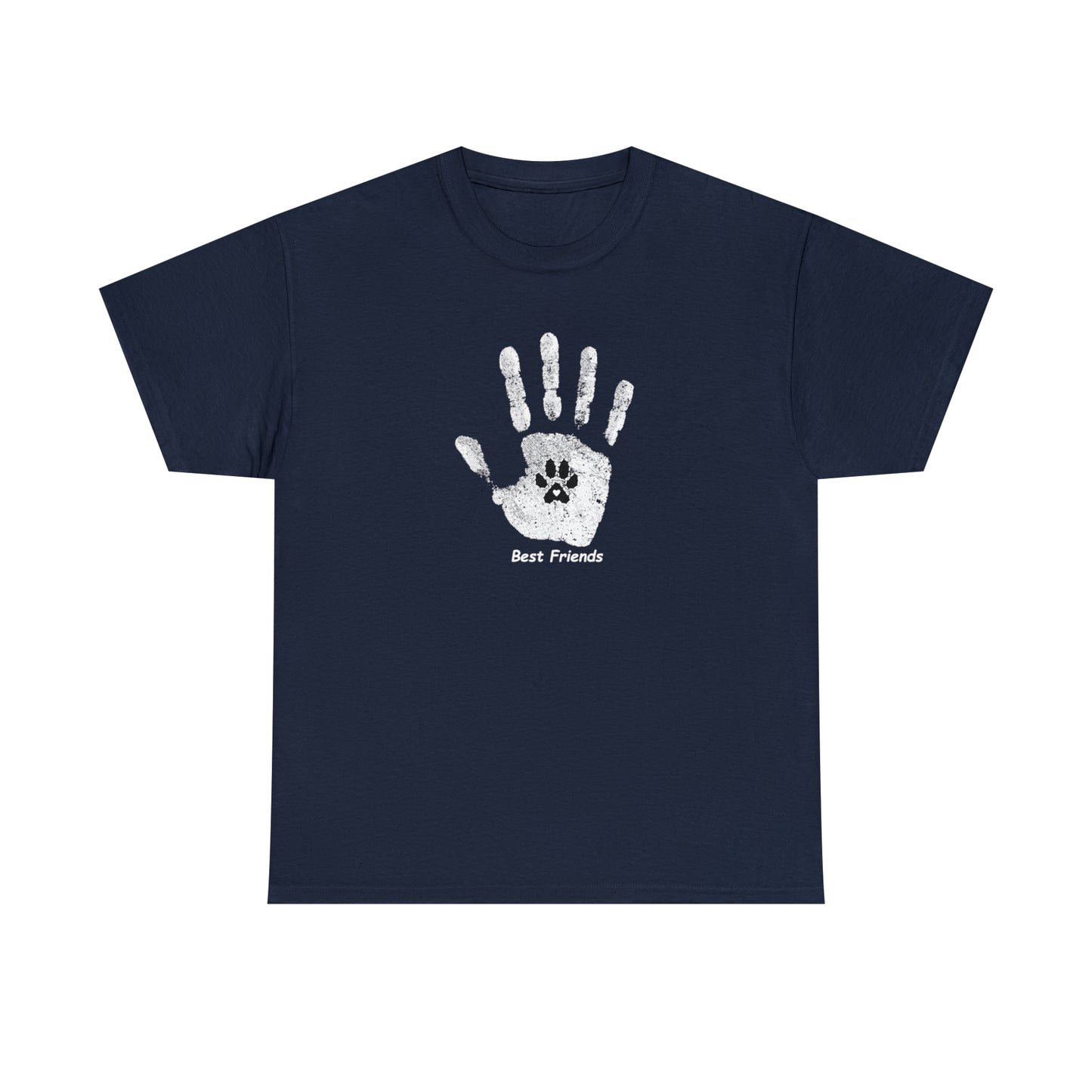 Handprint and Paw - Best Friend - Unisex Heavy Cotton Tee