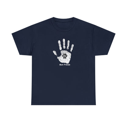 Handprint and Paw - Best Friend - Unisex Heavy Cotton Tee