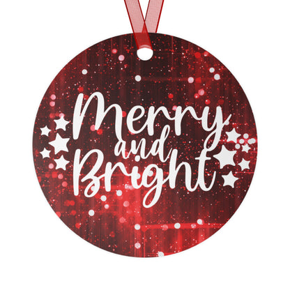 Merry and Bright Metal Ornaments