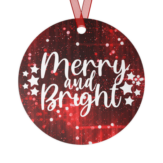 Merry and Bright Metal Ornaments