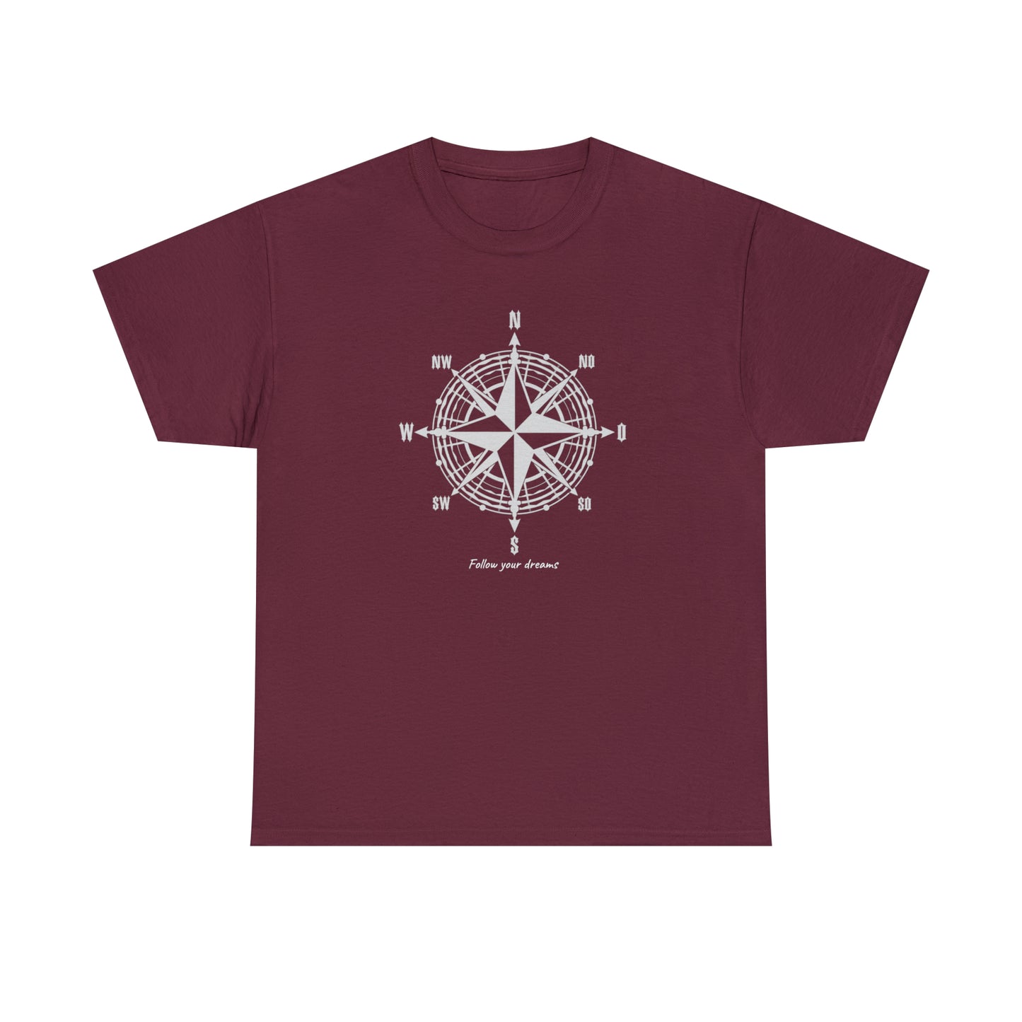 Compass, Follow your dreams - Unisex Heavy Cotton Tee