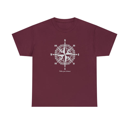 Compass, Follow your dreams - Unisex Heavy Cotton Tee