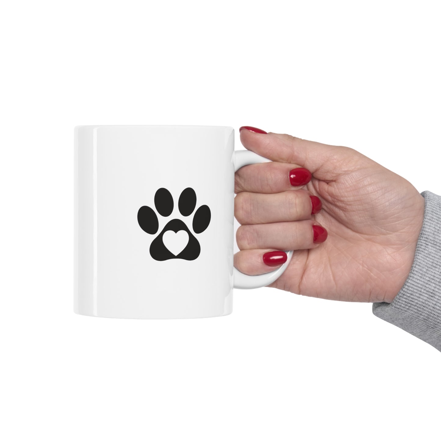 I Love My Dogs + Paw - Ceramic Mug 11oz