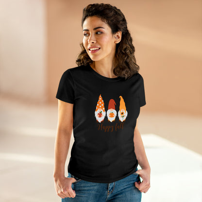 Happy Fall Gnomes - Women's Midweight Cotton Tee