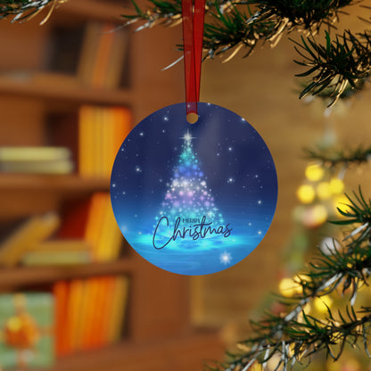 Blue Tone Christmas Metal Ornaments