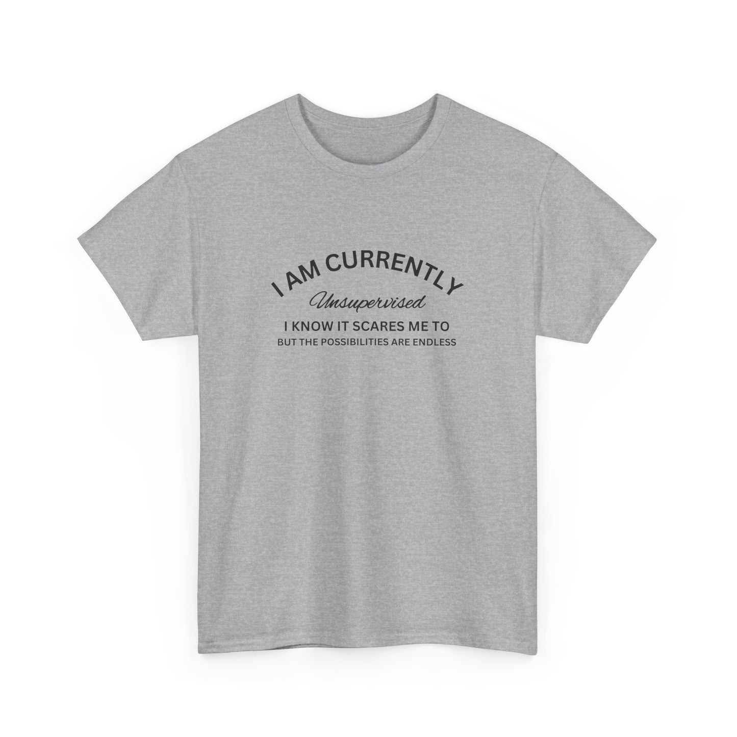 I Am Currently Unsupervised - Unisex Heavy Cotton Tee