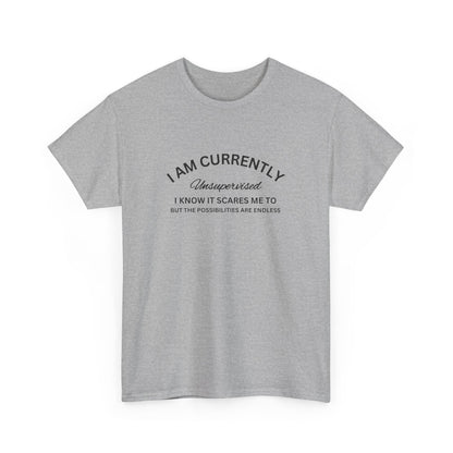 I Am Currently Unsupervised - Unisex Heavy Cotton Tee