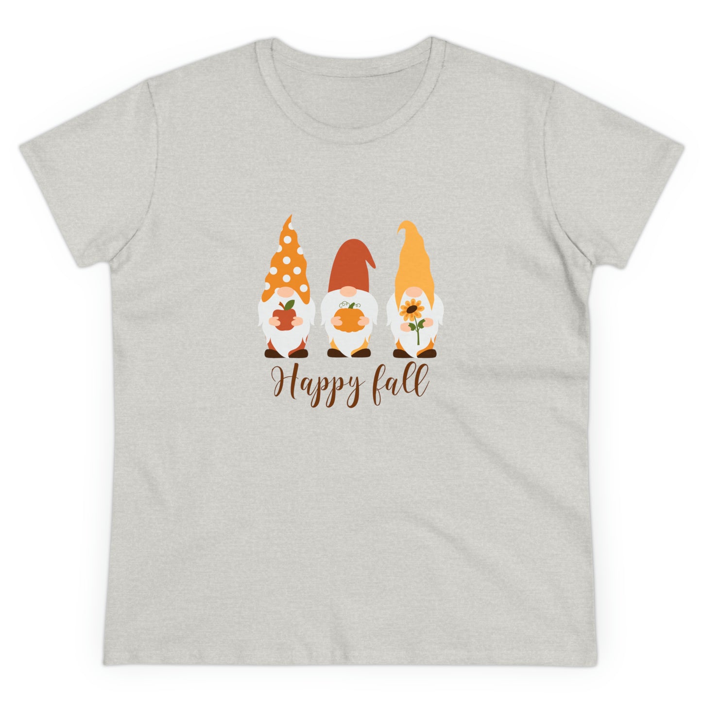 Happy Fall Gnomes - Women's Midweight Cotton Tee