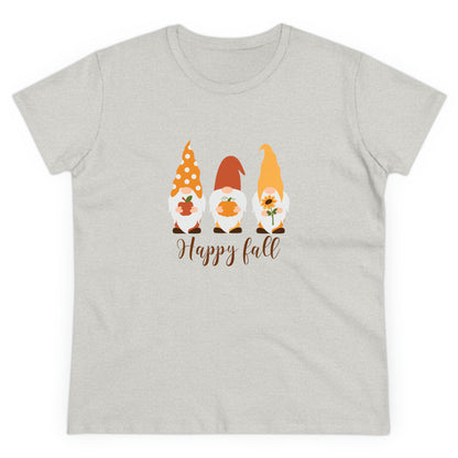 Happy Fall Gnomes - Women's Midweight Cotton Tee