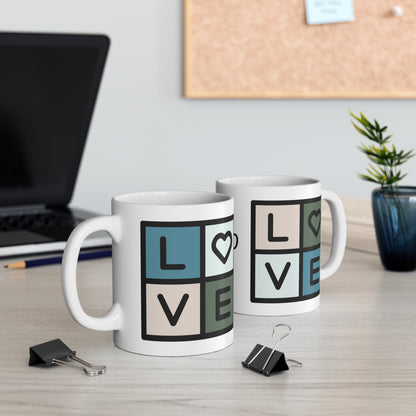 Love, XOXO, Ceramic Mug 11oz