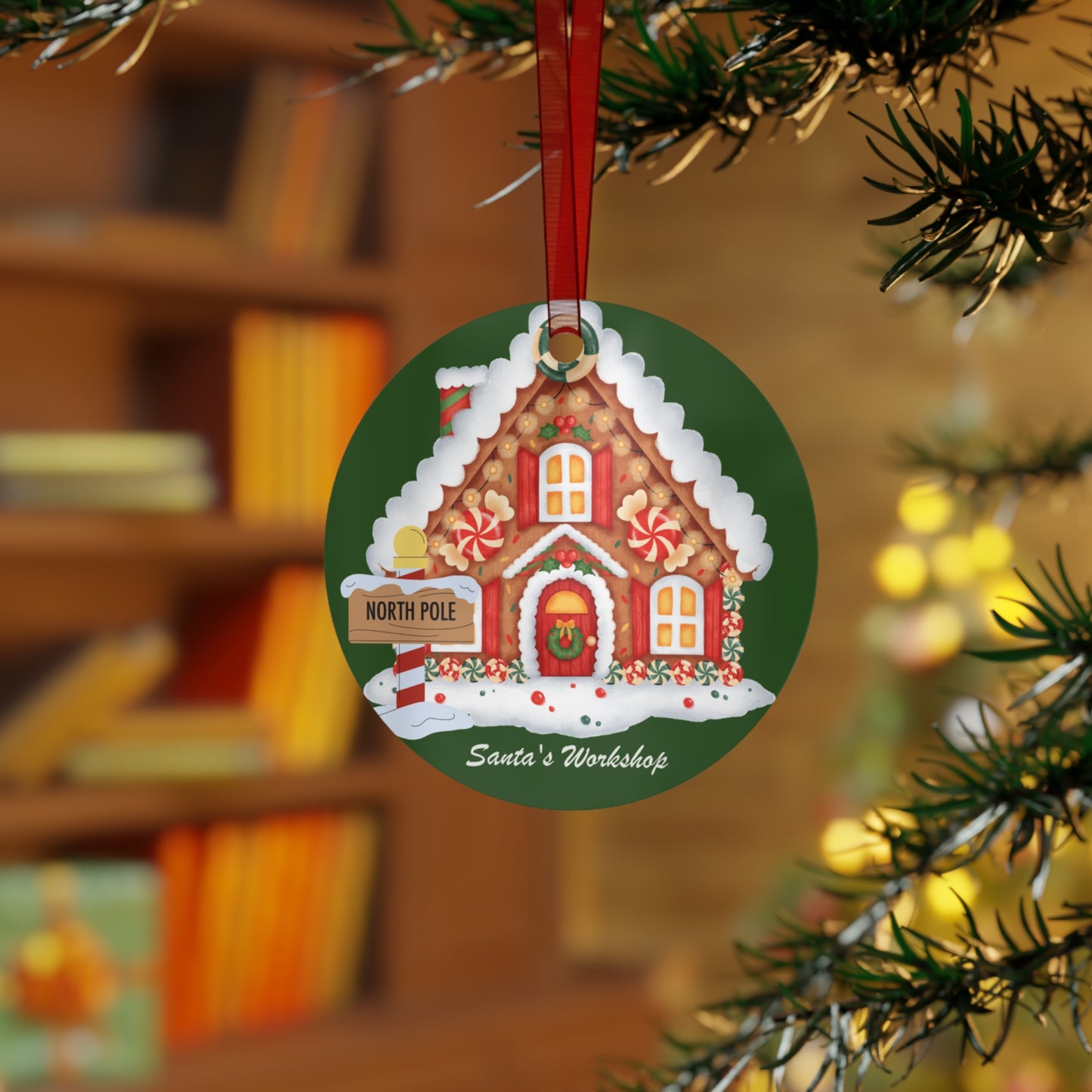 Santa's Workshop Metal Ornaments