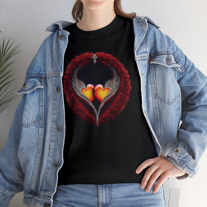 Hearts and Wings Unisex Heavy Cotton T-Shirt