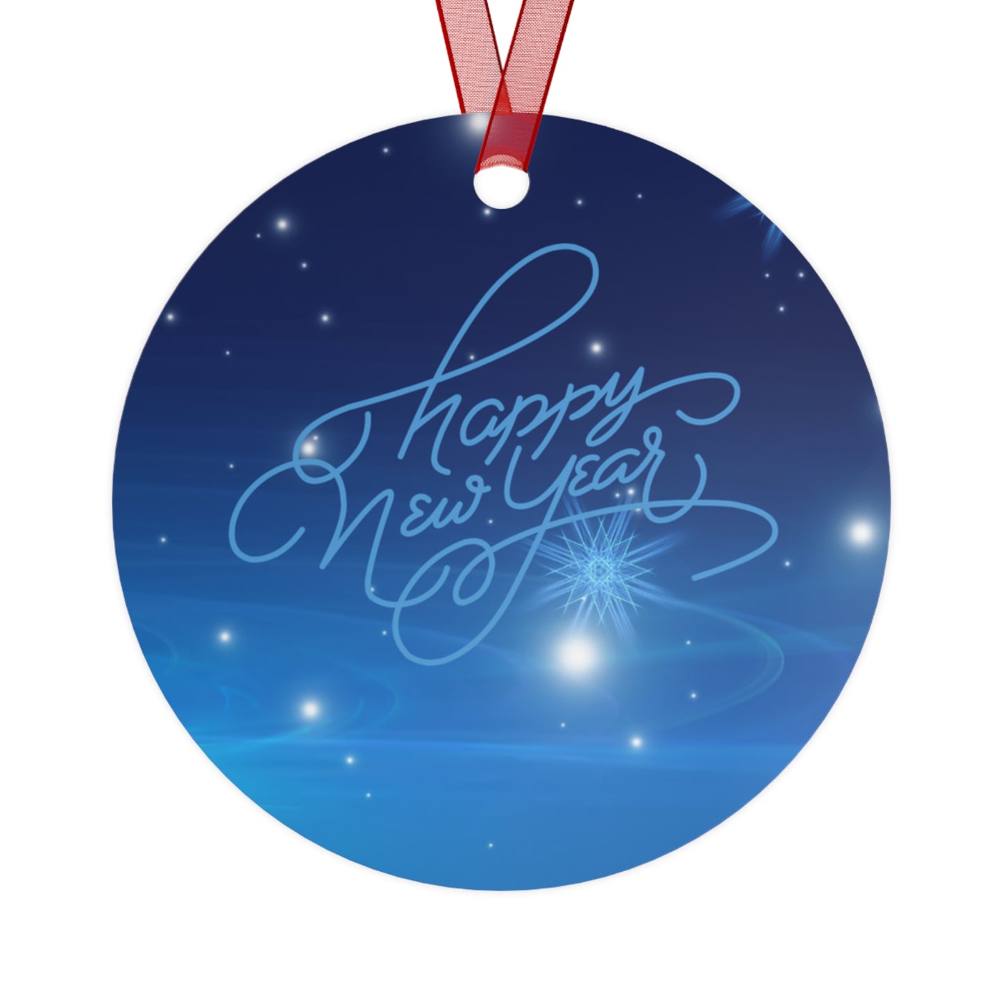 Blue Tone Christmas Metal Ornaments