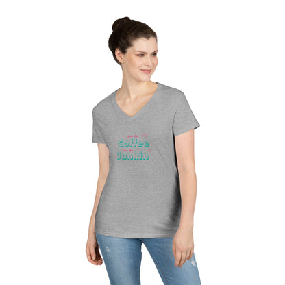 Coffee and Junkin' - Ladies' V-Neck T-Shirt