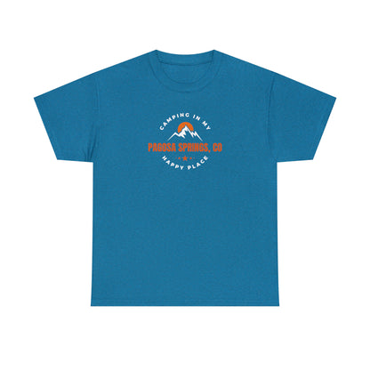 Pagosa Springs Co. Camping Happy Place Unisex Heavy Cotton Tee