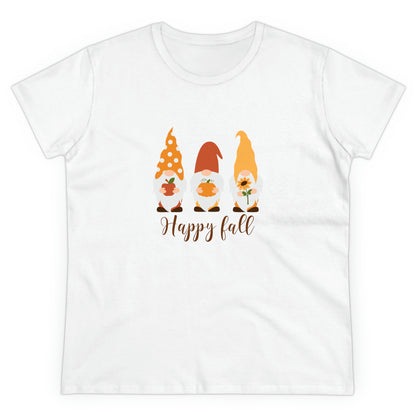 Happy Fall Gnomes - Women's Midweight Cotton Tee