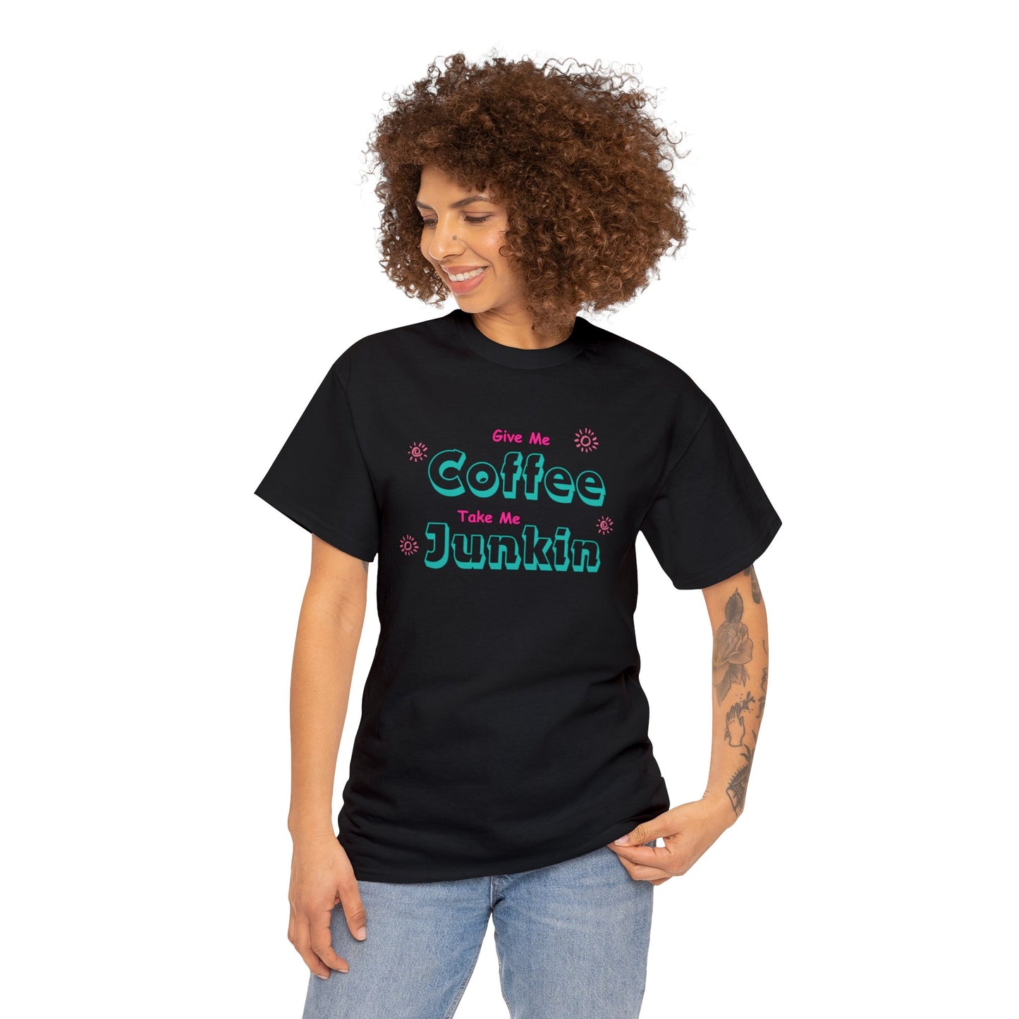 Coffee, Junkin, Unisex Heavy Cotton T-Shirt