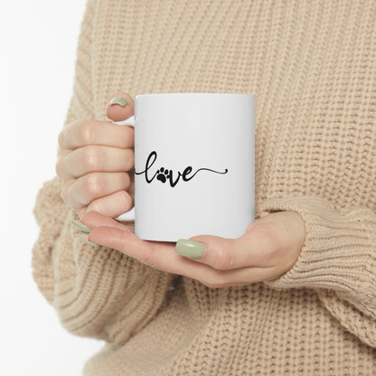 Love with paw - Ceramic Mug 11oz