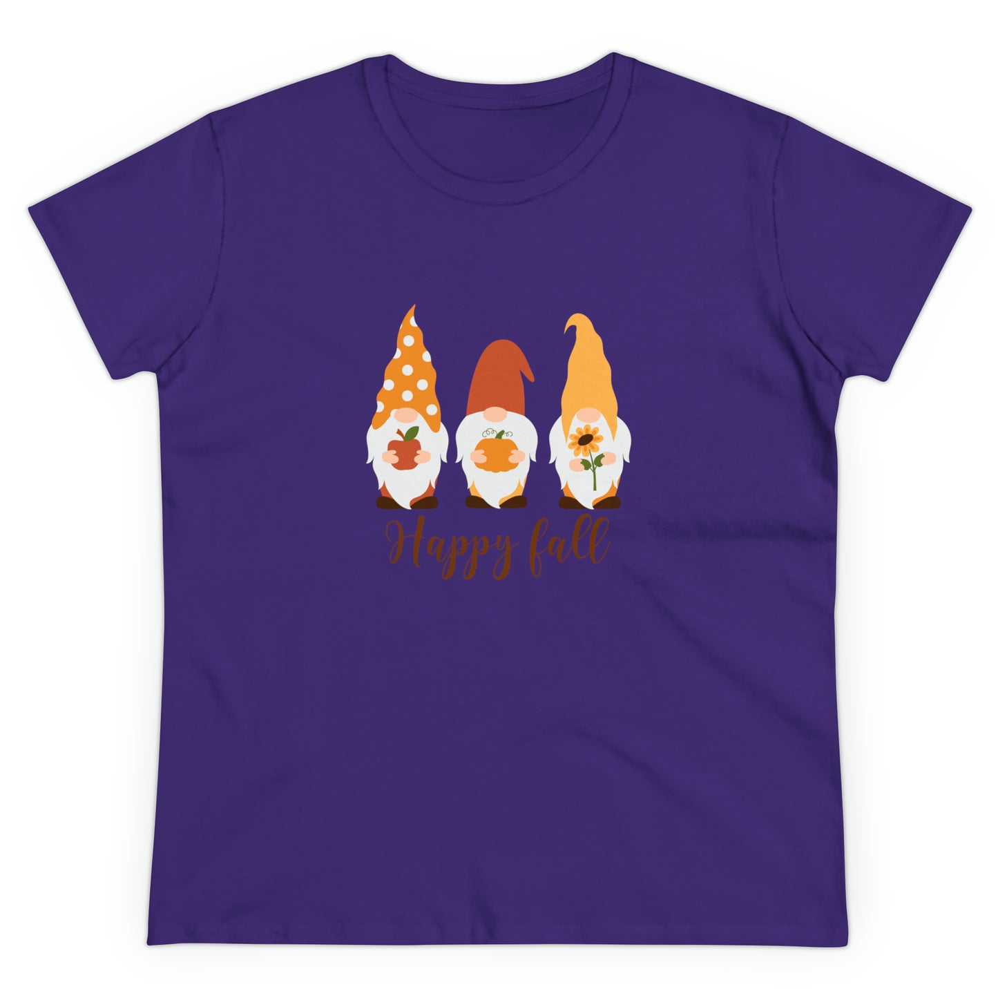 Happy Fall Gnomes - Women's Midweight Cotton Tee