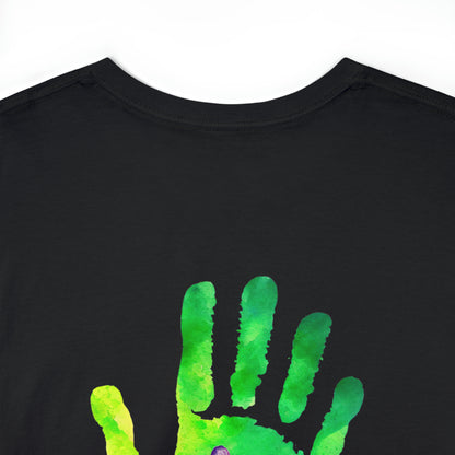 Paw front, Hand and paw back - Unisex Heavy Cotton Tee