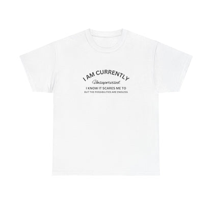 I Am Currently Unsupervised - Unisex Heavy Cotton Tee
