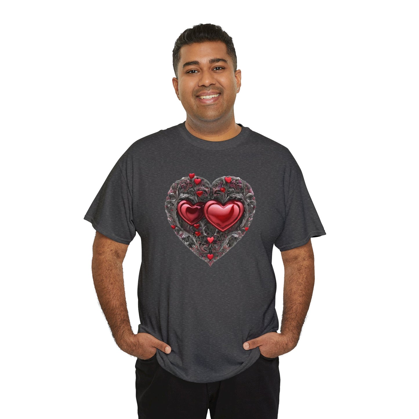 Two Hearts Together Unisex Heavy Cotton T-Shirt