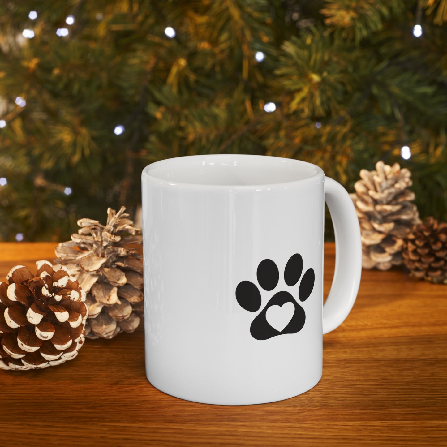 I Love My Dogs + Paw - Ceramic Mug 11oz