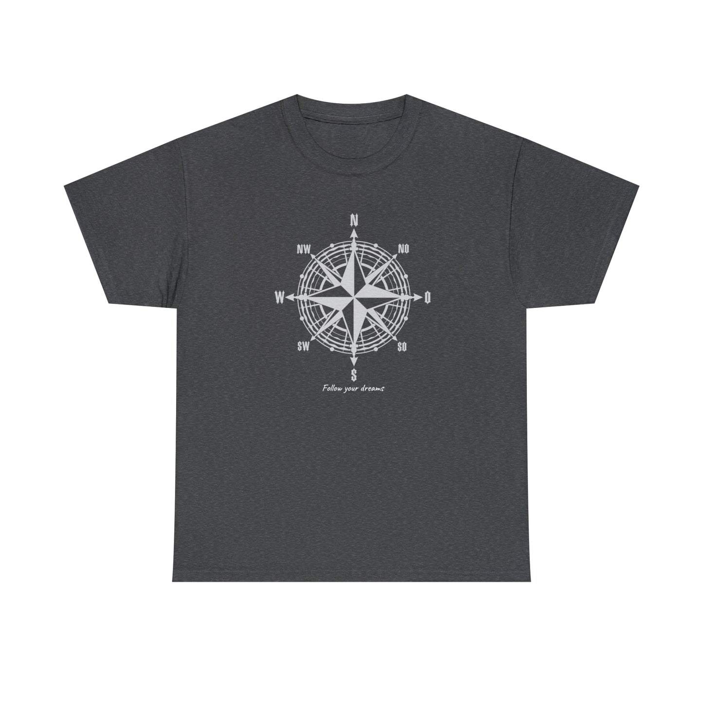 Compass, Follow your dreams - Unisex Heavy Cotton Tee