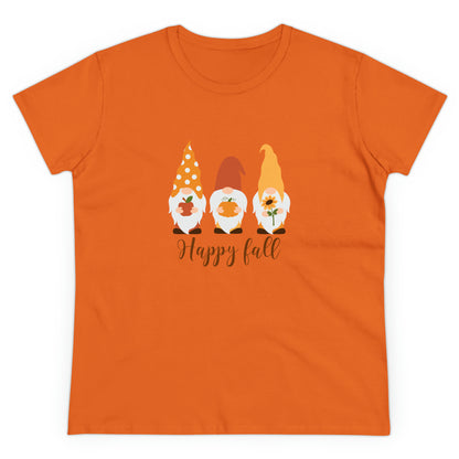 Happy Fall Gnomes - Women's Midweight Cotton Tee